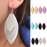 Bohemian 3 Layer Leaf Earrings